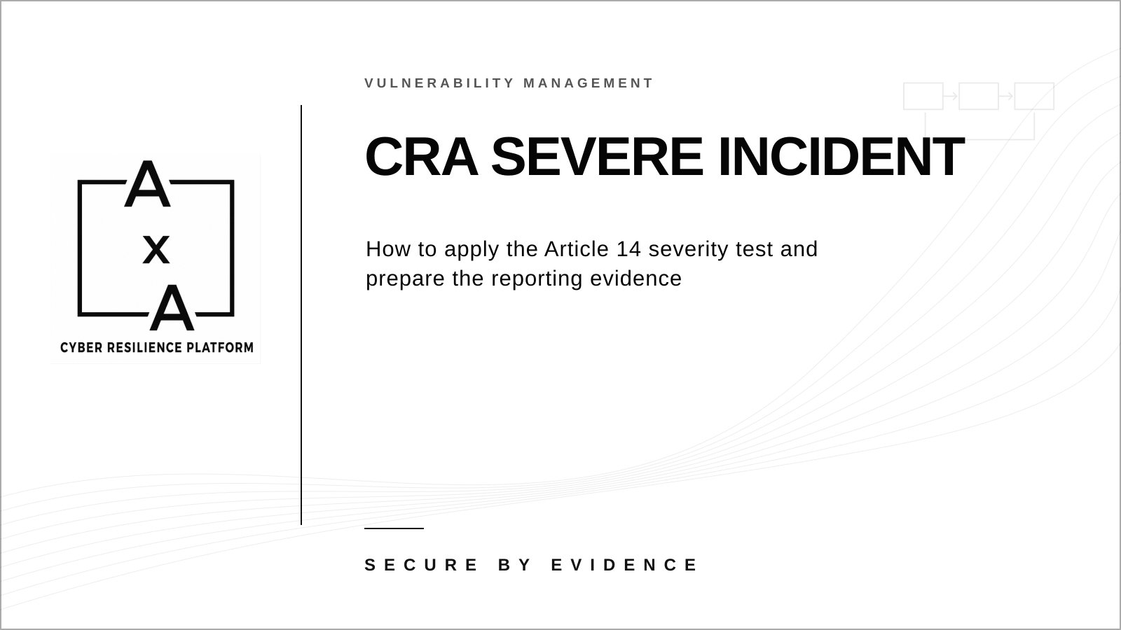 AA-sec cover graphic explaining the Cyber Resilience Act severe incident threshold and reporting trigger